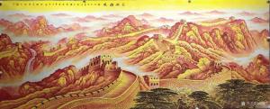 艺术品图片：艺术家周顺生国画作品名称《小八尺金色长城定制》价格999.00 元