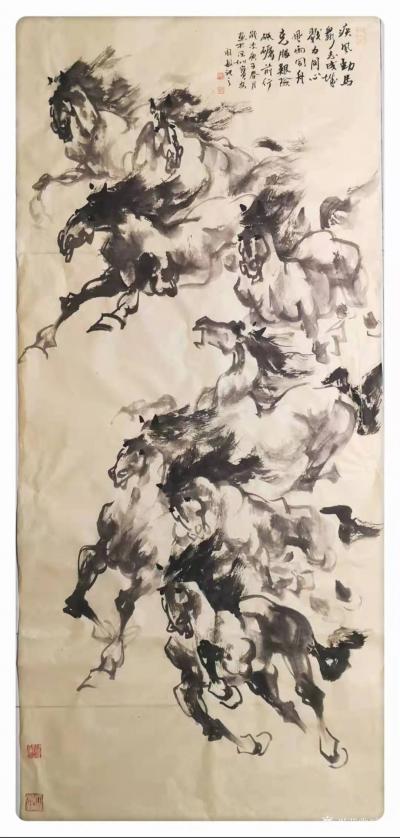 阎敏日记-国画动物画《骏马追风图》《疾风劲马众志成城》
【庆祝中国共产党建党100周年】【图2】