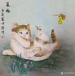 徐景莲日志-国画动物画猫咪系列《夏趣》《双猫》，辛丑年初夏徐景莲画余广州【图1】