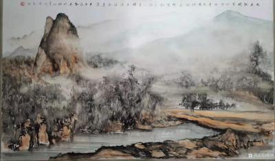 陈刚日记-国画水粉山水画画《浙南楠溪》《圣湖公船渡》《兀立孤桅梦》，辛丑年夏月陈刚作品。
【图2】