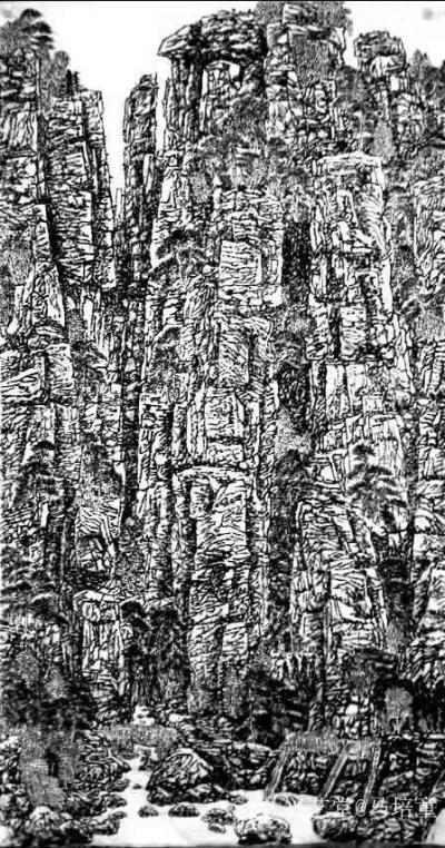 马培童日记-《焦墨画的枯笔骨意》童心写历（93）马培童焦墨画感悟笔记；
  焦墨画我在寻找【图1】