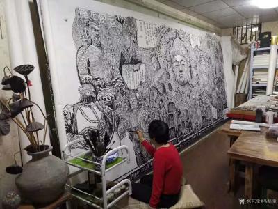 马培童日记-《焦墨画的枯笔骨意》童心写历（93）马培童焦墨画感悟笔记；
  焦墨画我在寻找【图2】