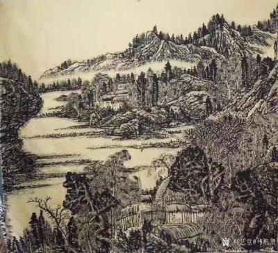 马培童收藏-《对话巨然》潘玮萱评马培童（30）；
  巨然是江宁开元寺的一位僧人，画山水师【图4】