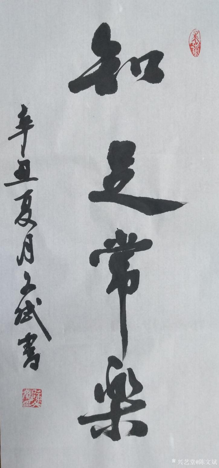 陈文斌书法作品《知足常乐》