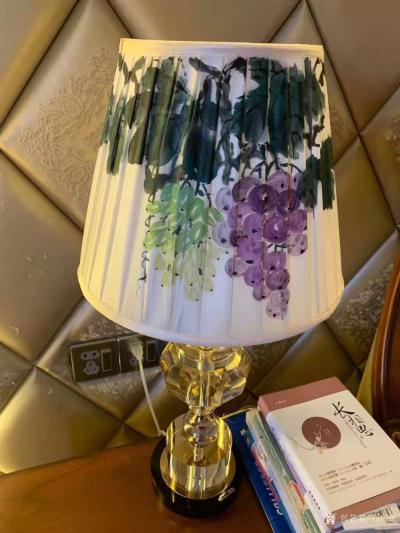 石广生收藏-灯罩画，画灯罩，是因为朋友刘总说，小时候在老家时，他母亲给他买了一盏台灯，记得灯【图1】