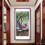 吴进海日志-胡记领国画《万事大吉》四尺，138×69厘米。 
  胡记【图2】