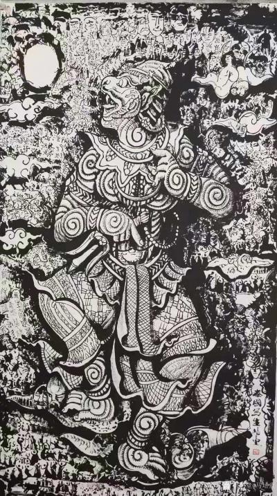 马培童日记-《境界与心灵-刻石皴法佛陀主题焦墨写生创作精神》马培童焦墨画感悟笔记-童心写历（【图2】