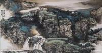 艺术家曲锡旺收藏:国画山水画《幽谷清音图》，尹燕琦辛丑年夏月作品。
全国著名【图0】