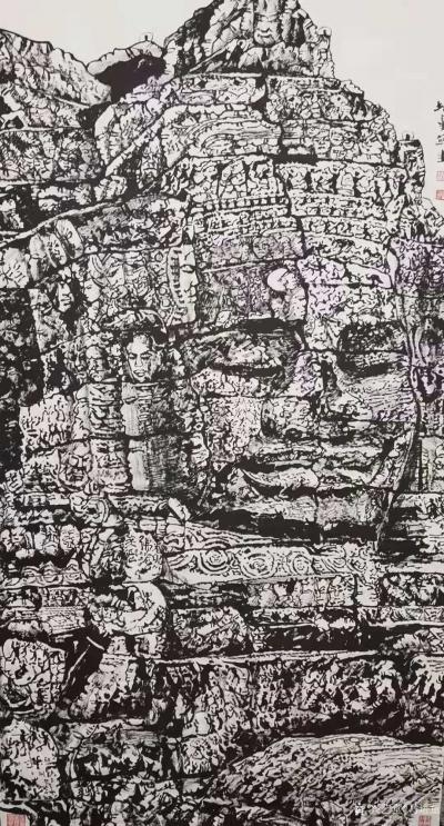 马培童日记-《修行答卷二》马培童焦墨画感悟笔记-童心写历（97）
枯笔感恩枯墨苦  
渴【图1】