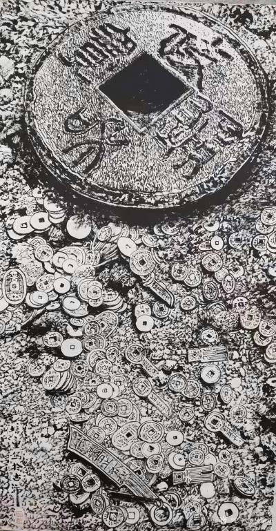 马培童日记-《焦墨画思想体系的`物我一体'》马培童焦墨画感悟笔记-童心写历（99）
  焦【图2】