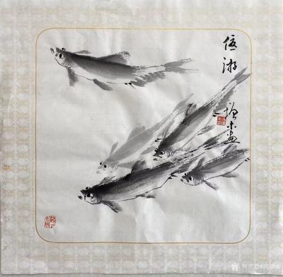 冯增木日记-国画鱼系列作品《悠游》《万事如意》《年年有余》，冯增木辛丑年夏月作品。请欣赏。【图1】