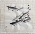 冯增木日志-国画鱼系列作品《悠游》《万事如意》《年年有余》，冯增木辛丑年【图1】