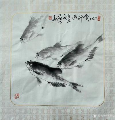 冯增木日记-国画鱼系列作品《悠游》《万事如意》《年年有余》，冯增木辛丑年夏月作品。请欣赏。【图3】
