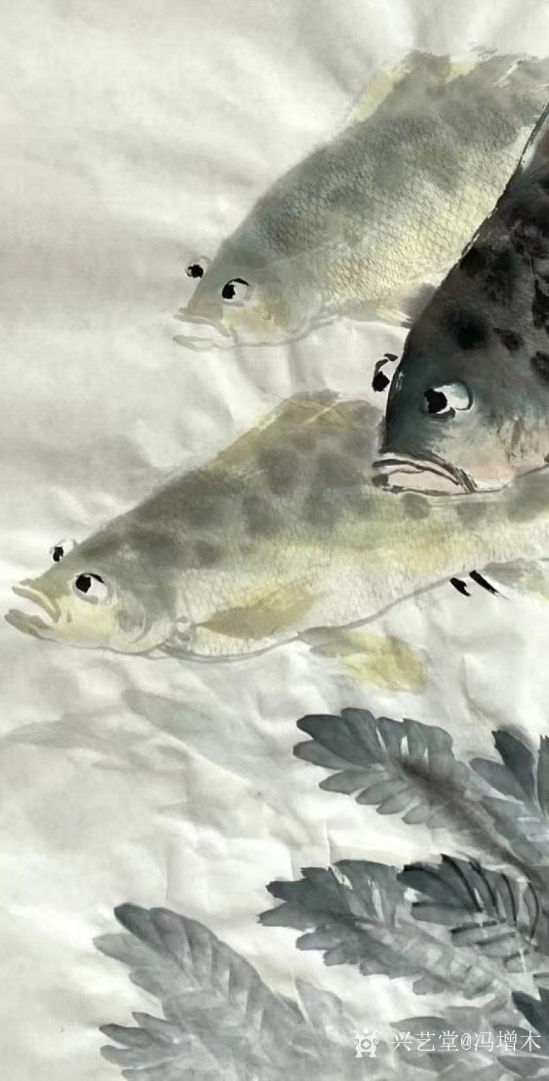 冯增木国画作品《鱼-笔墨通造化》【图1】