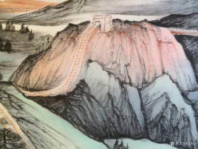 任振山日记-国画山水画长城《中华魂》，任振山辛丑年夏月作品，尺寸丈二横幅367×144CM；【图6】