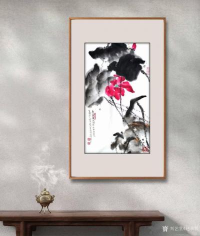 赵承锐日记-国画水墨花鸟画《香乱舞衣风》《青荷圖》，赵承锐辛丑年夏月创作作品。
【画家言画【图2】