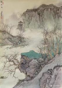 艺术品图片：艺术家周顺生国画作品名称《小品桃花溪定制》价格8800.00 元