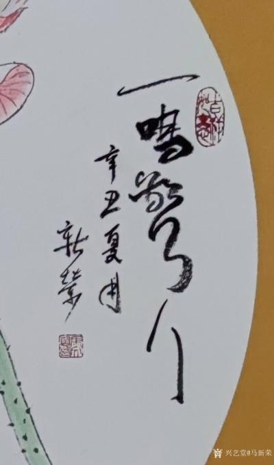 马新荣日记-国画花鸟画小品蝉《一鸣惊人》，作品尺寸四尺斗方60X60CM；辛丑年夏月马新荣作【图3】