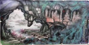 艺术品图片：艺术家周顺生国画作品名称《四尺伏坡魅影欣赏》价格1688.00 元