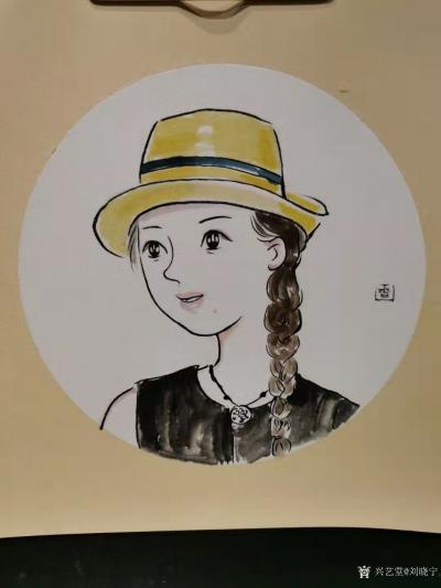 刘晓宁日记-香香《自由自在》画展，现场画画是一种享受，也是和人沟通最好的方法，这边做民宿的朋【图3】