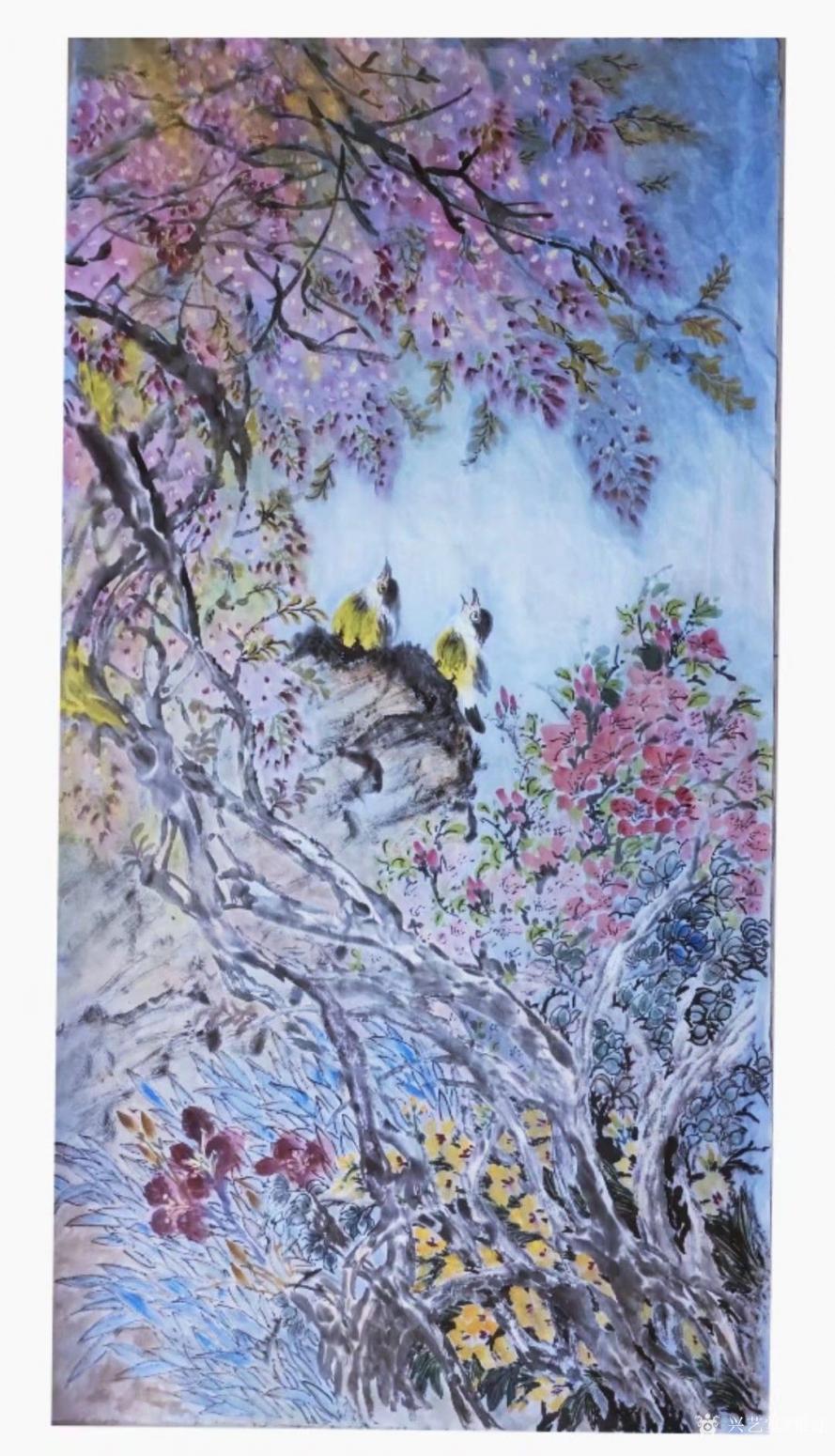 雅涵一一主人凤喜国画作品《繁花似锦》【图0】