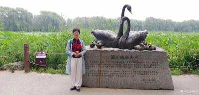 雅涵一一主人凤喜生活-参加北京大骞书画研习社大型厅堂花鸟画实战班研习，圆明园写生等留影。
还有甘肃临【图1】