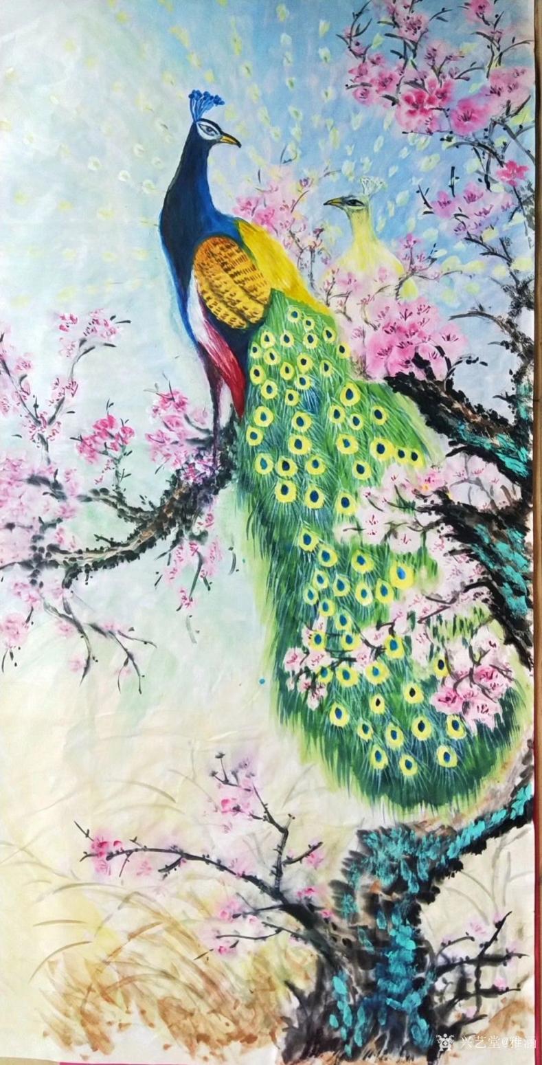 雅涵一一主人凤喜国画作品《孔雀_前程似锦》【图0】