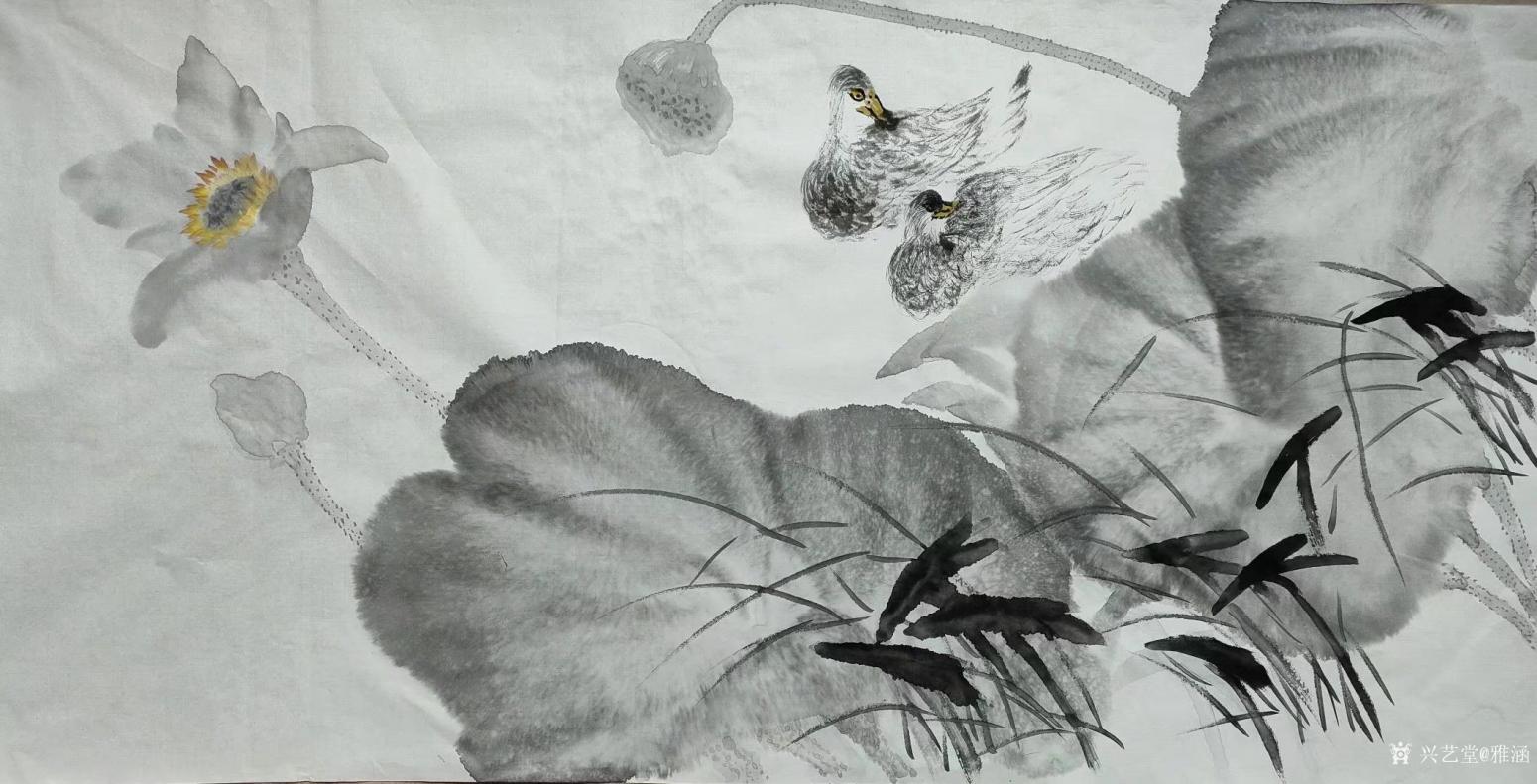 雅涵一一主人凤喜国画作品《清韵》【图0】