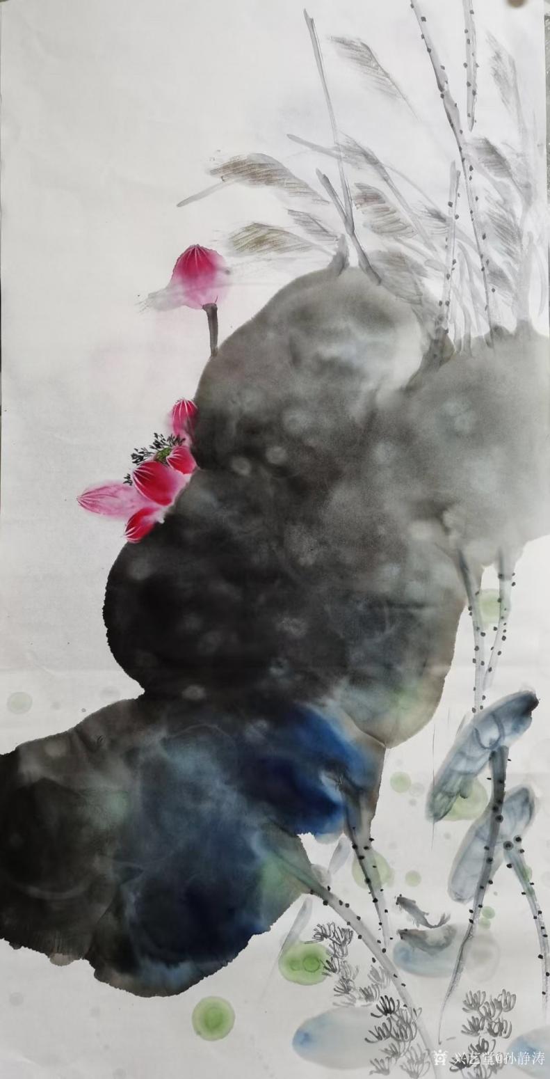 孙静涛国画作品《夏荷》【图0】