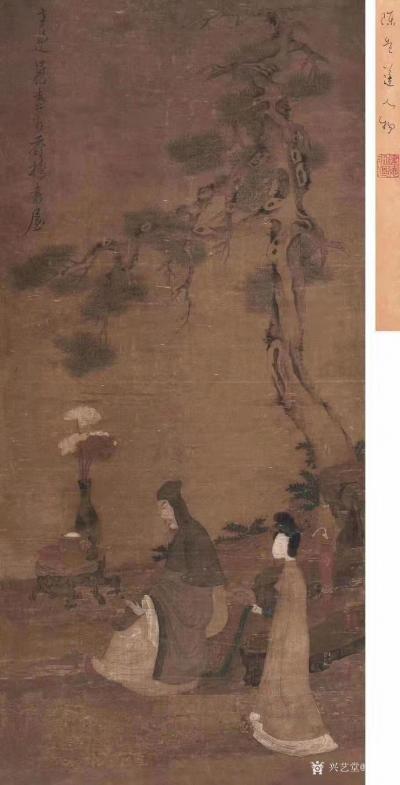 马培童收藏-对话陈洪绶人物画，潘玮萱评马培童（47）
  陈洪绶，浙江诸暨人，号老莲，自号【图2】