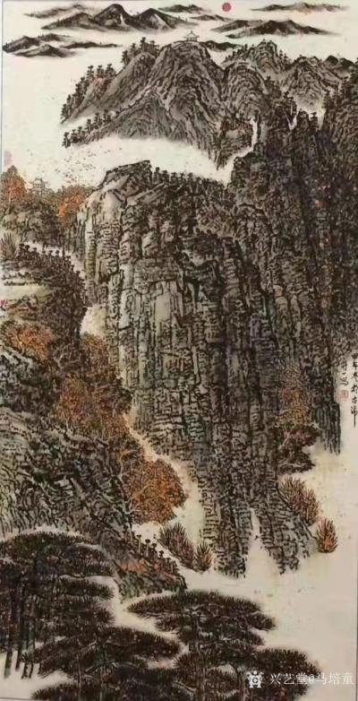 马培童收藏-对话文徵明山水画，潘玮萱评马培童（48）
  文徴明，江苏苏州人，嘉靖初曾任翰【图5】