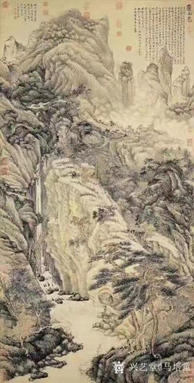 马培童收藏-对话沈周山水画，潘玮萱评马培童（49）
  明代中叶，以苏州为中心的江南地区崛【图1】