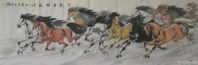 刘建国日记-刘建国辛丑年作品群马图系列《天行健君子以自强不息》《春风得意马蹄疾》《雄风万里八【图5】