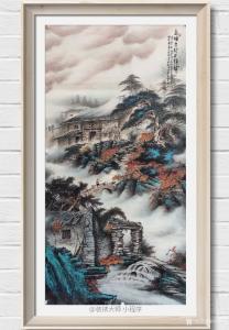 周顺生国画作品《四尺高墙古村石头城》价格1888.00元