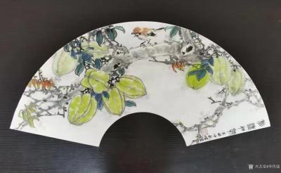 李伟强日记-国画花鸟画《秋浓果熟》，辛丑年仲秋李伟强作。
杨桃，在岭南佳果中，难与荔枝，香【图1】