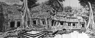 马培童日记-《焦墨长卷计划》马培童焦墨画感悟笔记-童心写历（111）
  我自从走进柬埔寨【图1】