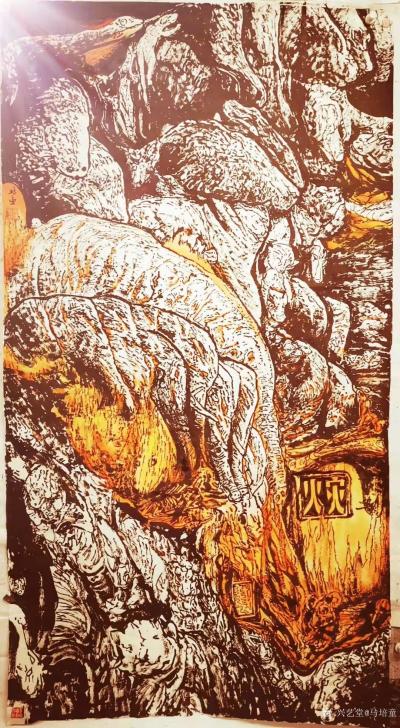 马培童日记-《白衣天使佑中华》马培童焦墨画感悟笔记-童心写历（116）
  2020鼠年疫【图1】