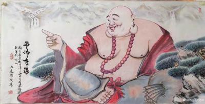 尚建国日记-边画边说：我赞同师兄高见：”佛法亦是活法”。     
  佛不是神，不在天空【图1】