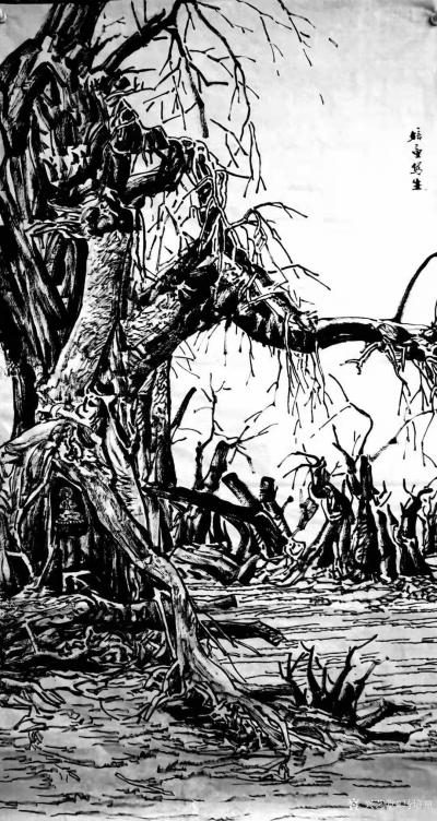 马培童收藏-对话明代徐渭花鸟画，潘玮萱评马培童（55）
  明代后期，无论花鸟、山水、人物【图3】