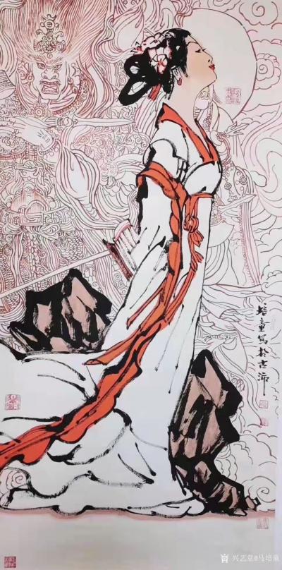 马培童收藏-对话崔子忠，潘玮萱评马培童（58）
  崔子忠，山东莱阳人，明亡后入土窑中而饿【图4】