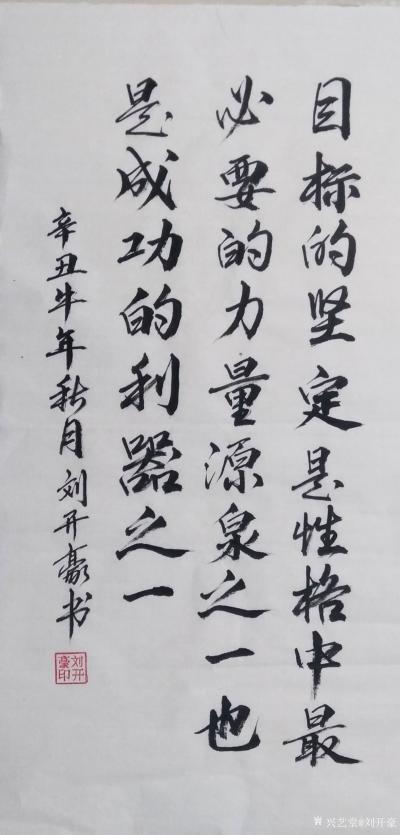 刘开豪日记-书法《目标的坚定》