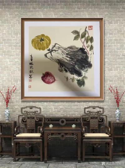 梅丽琼日记-梅丽琼国画花鸟画作品欣赏，辛丑年作品。（附装裱效果图）【图4】