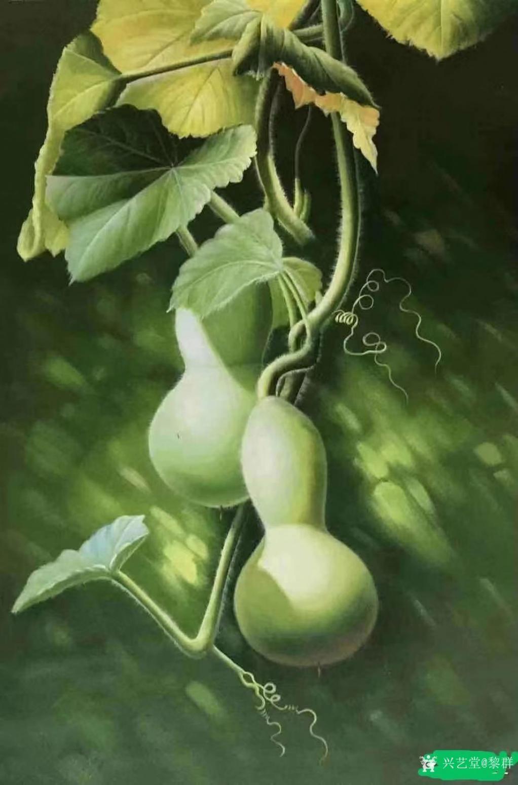 黎群油画作品《葫芦油画（包框包邮）》【图1】