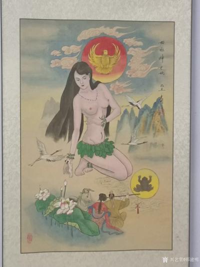 邢建明日记-国画古代女性人物画《飞天舞》《浣纱女》《始祖神女娲》等三幅邢建明作品。
晒一晒【图3】