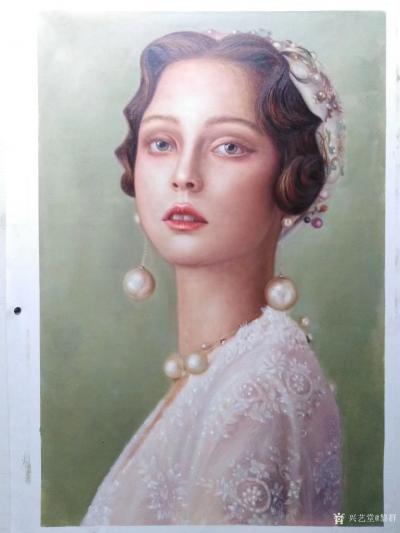 黎群日记-肖像油画欣赏，布面油画，最近的画作，时光飞逝，把青春描绘出来，保持永远画面；可来【图3】