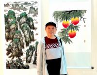 艺术家叶向阳日记:叶向阳国画山水画《万山红遍醉金秋》《一泓飞瀑洒清气千峰耸翠散【图4】