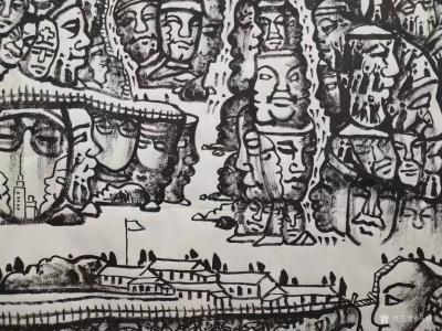 马培童日记-《众志成城，江山永固》马培童焦墨画感悟笔记-童心写历（124）
  （江山永固【图2】