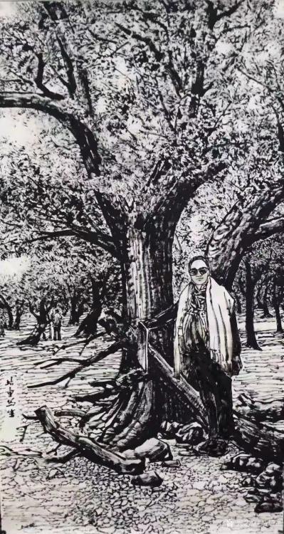 马培童收藏-对话清代宫廷画家禹之鼎，潘玮萱评马培童（59）
  “独坐幽篁里，弹琴复长啸。【图3】