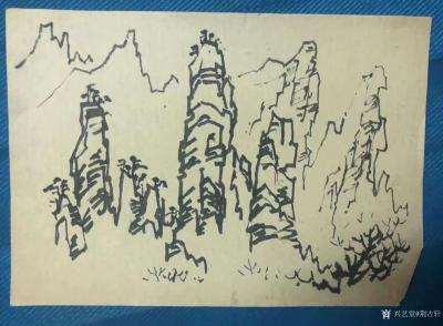 荆古轩日记-荆门尹峰在一九八八年、九四年、二零年后曾三次到张家界写生的画稿选编。这三次写生是【图7】