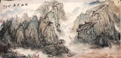 荆古轩日记-为纪念中国共产党百年华诞一百周年，荆门尹峰参加书画展而创作的部分书画作品：“红船【图4】